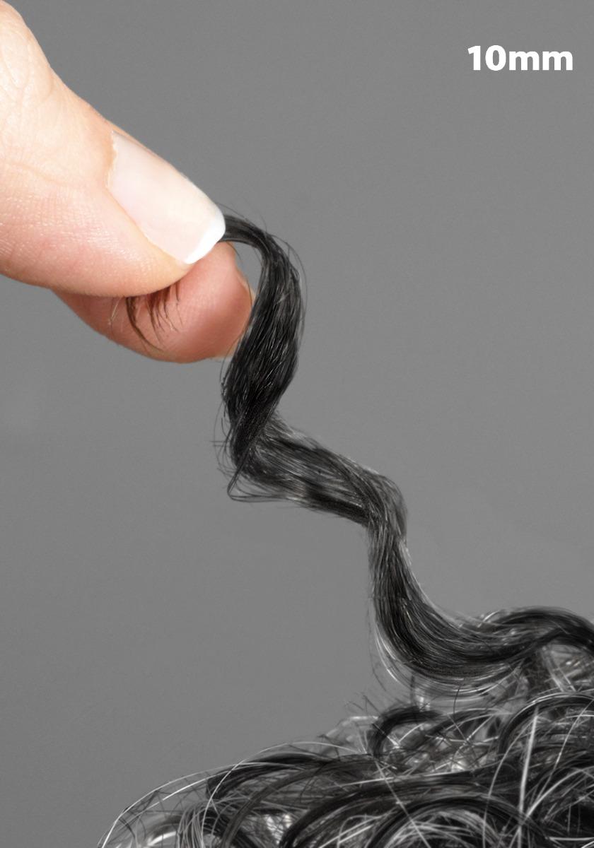Prótesis capilar de skin con permanente en el cabello. Rizo de 10mm. cabello natural y realista