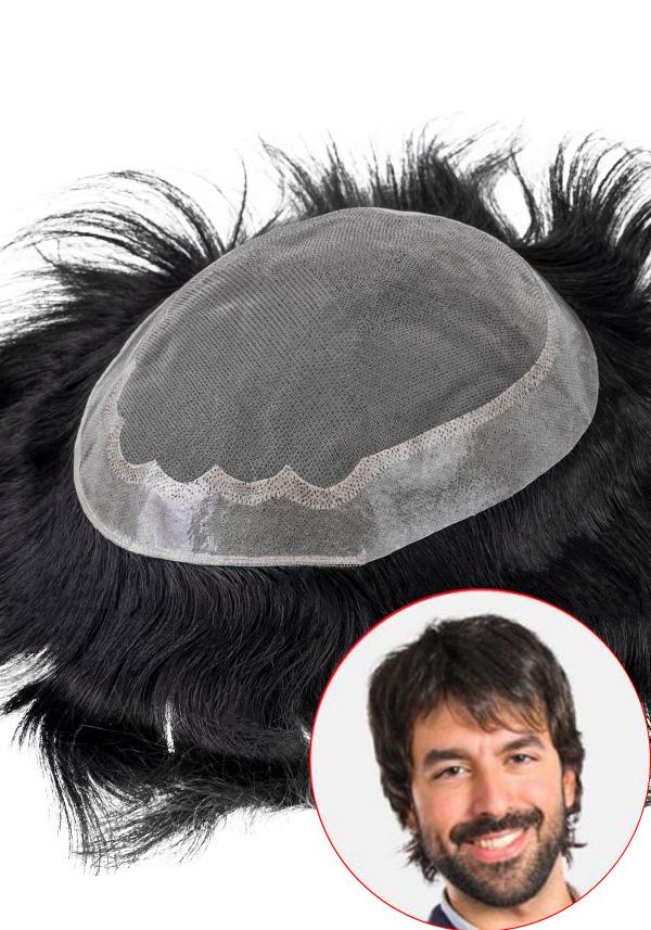 prótesis capilar para hombre de cabello natural. Durable y de aparienica realista
