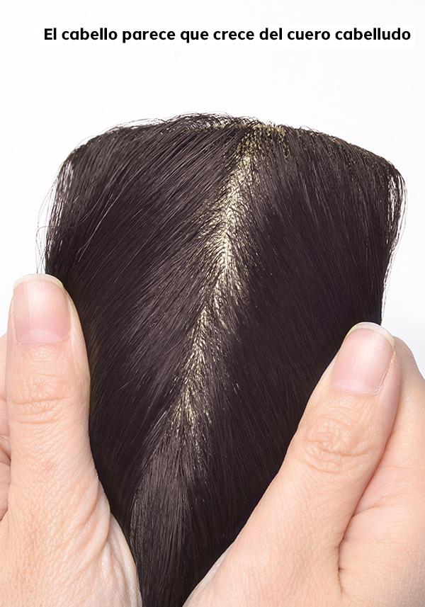 Peluca para Mujer Tipo Topper de Seda con Broches de Fácil Colocación Altamente Realista