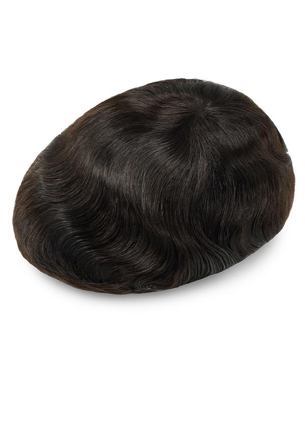 Tupé para Hombre de Cabello Real Tipo Remy, transpirable y fácil de colocar
