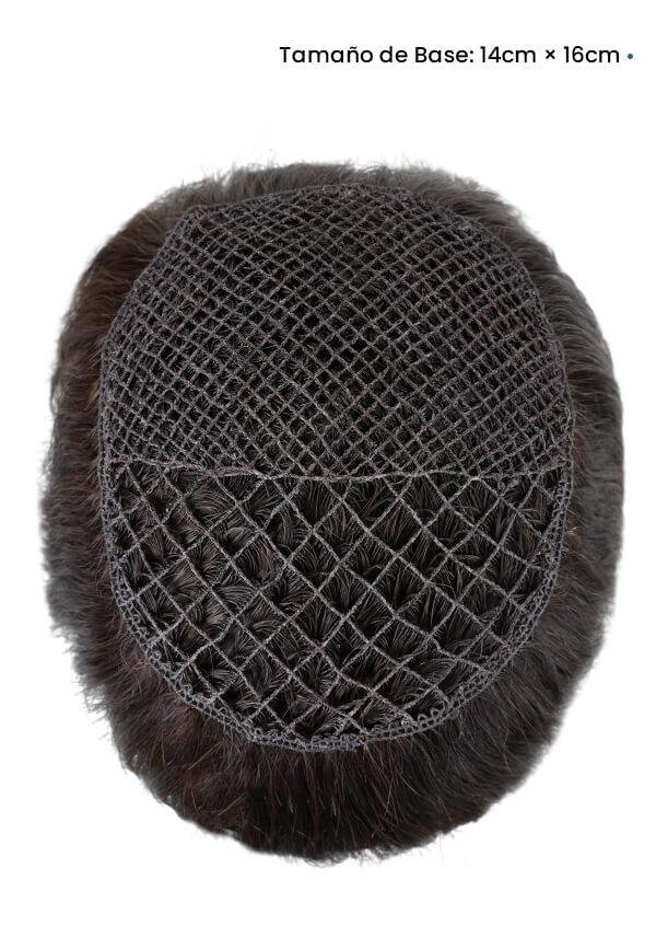  Peluca para Mujer de Integración y Voluminizador con Línea de Red y Poliéster Cómoda de Usar