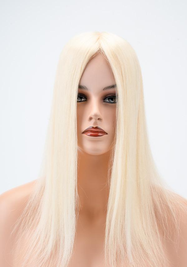 Peluca para Mujer de Monofilamento y Perímetro de Poliuretano con Broches y Cabello Remy Altamente Transpirable en Oferta
