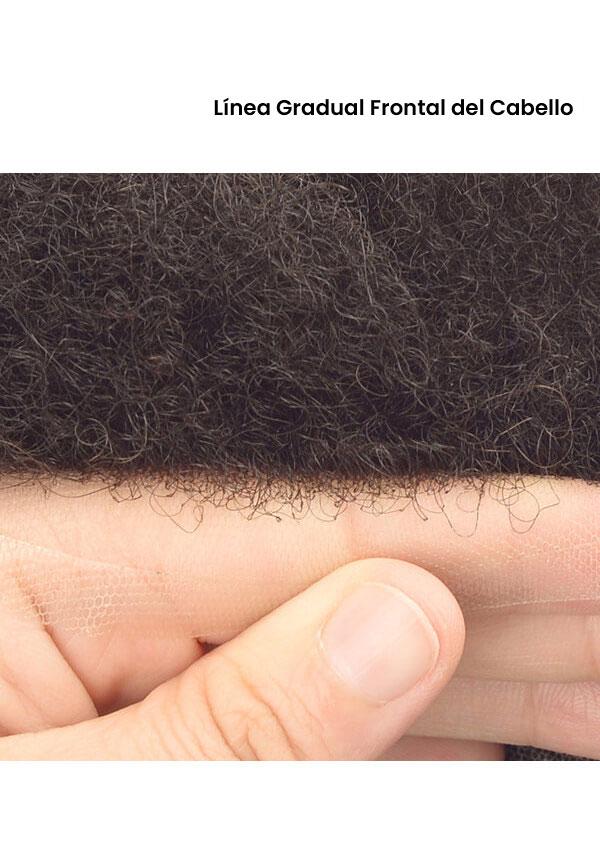 Peluca Personalizada de Encaje y Skin con Cabello Afro. Frontal Realista y Natural