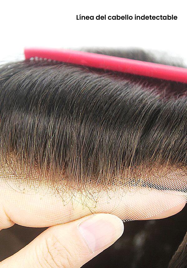 Prótesis Capilar Personalizado de Monofilamento y  Perímetro de Skin. Frontal realista