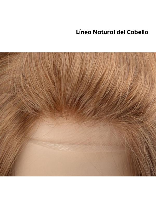 Peluca para Mujer Personalizada de Cobertura Completa de Seda y Encaje de Cabello Remy. Altamente Transpirable y Cómoda de Usar