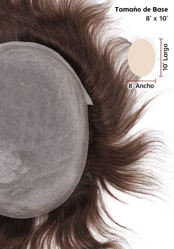 Tupé para hombre de cabello natural y de apariencia realista de fácil colocación
