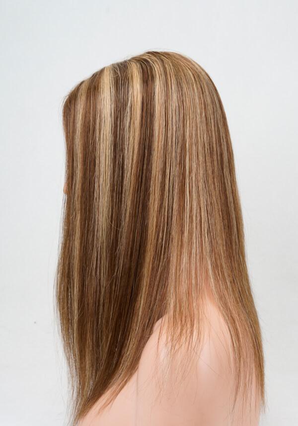 Peluca para mujer de cabello natural con broches altamente durable y realista