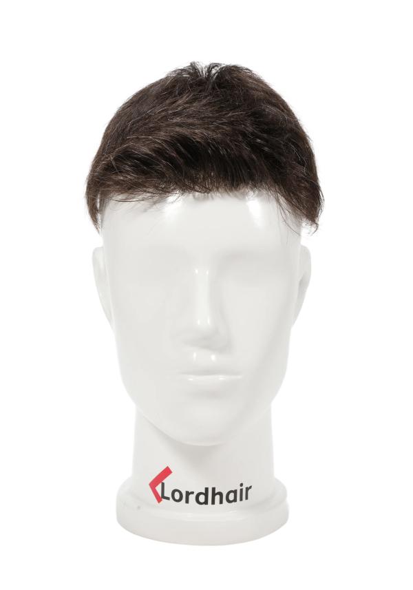 Prótesis capilar para hombre con cabello precortado de cabello natural y realista