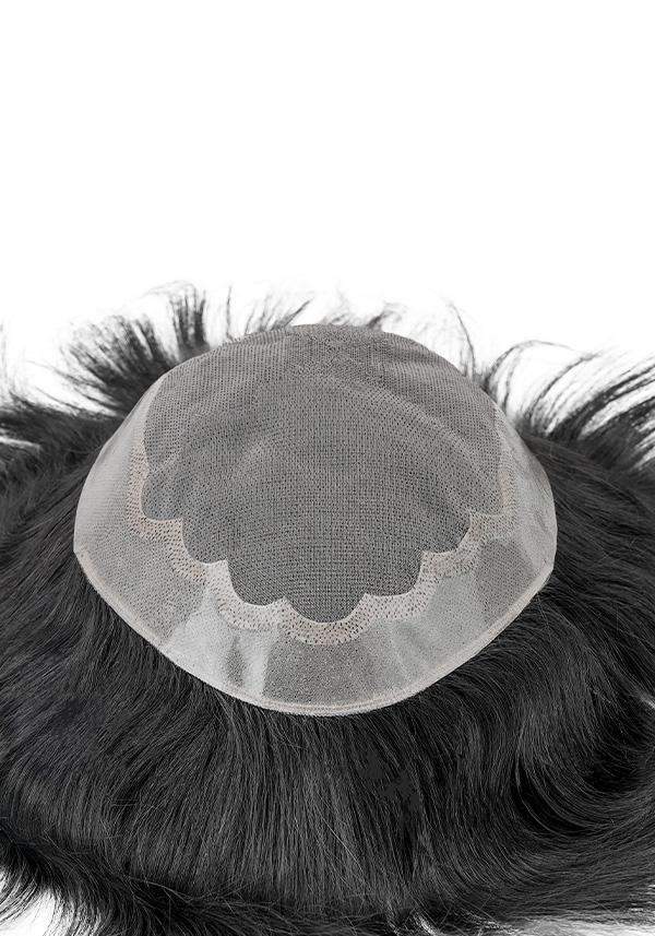 Prótesis capilar para hombre de cabello natural. Fácil de colocar y remover