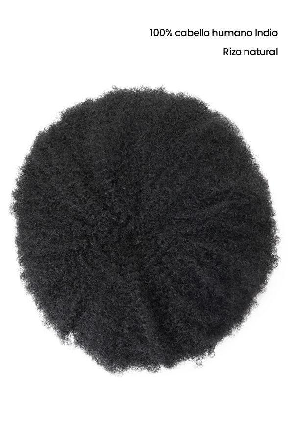 tupé para hombre de cabello real tipo Afro de encaje transpirable e indetectable
