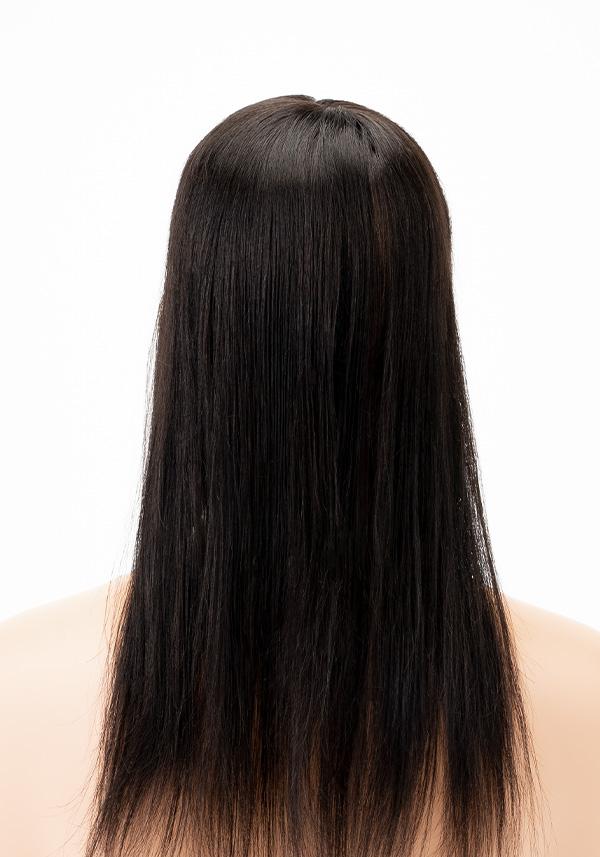 Peluca para Mujer de Monofilamento y Poliuretano con Broches Altamente Realista en Oferta
