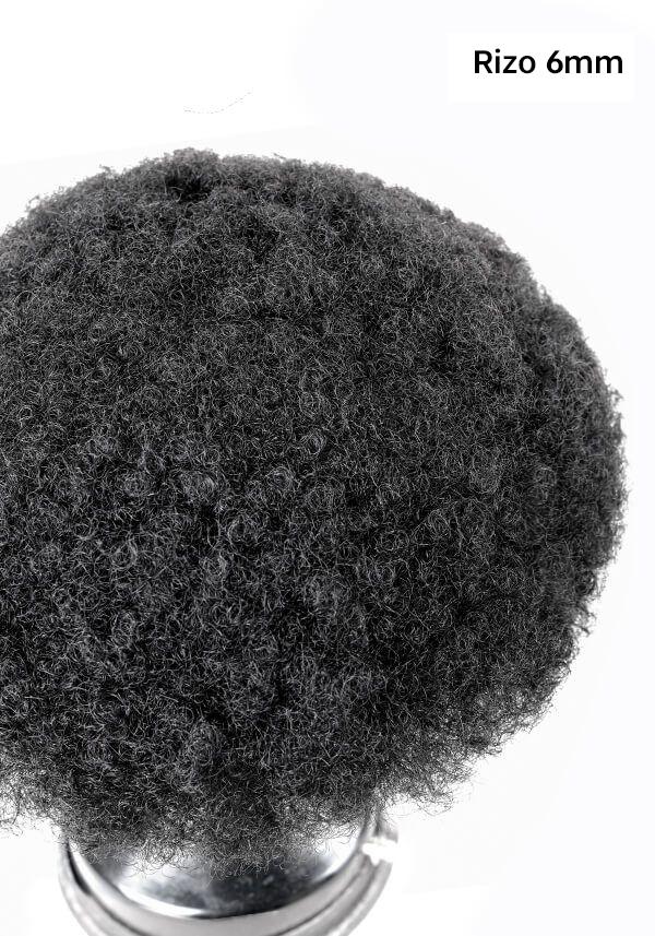 Tupé de cabello tipo afro para hombre altamente realista y de fácil colocación