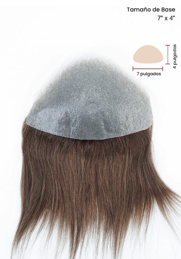 Peluca frontal para hombre de cabello real de tamaño grande e indetectable