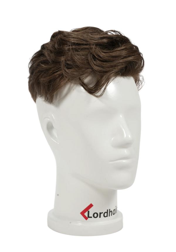 protesis capilar para hombre de skin super delgado con peinado de lado