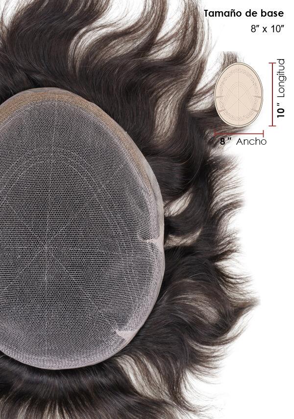 Tupé para hombre de cabello real
