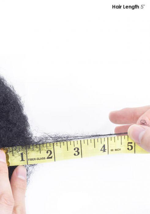 Prótesis capilar de cabello tipo afro para hombre altamente realista y de fácil colocación