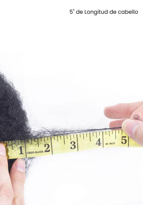 Protesis capilar para hombre de cabello real tipo afro