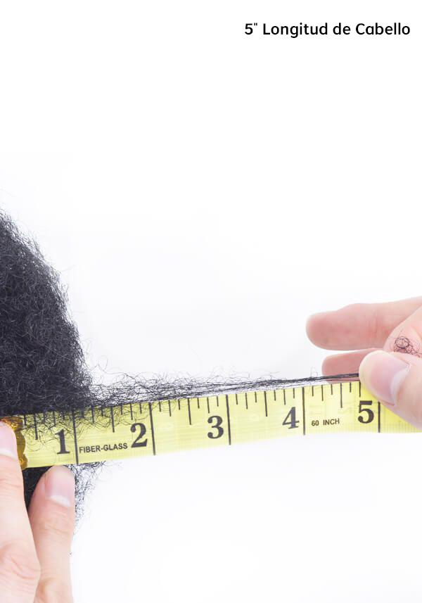Prótesis Capilar de Monofilamento y Perímetro de Poliuretano con Cabello Tipo Afro. Altamente Durable