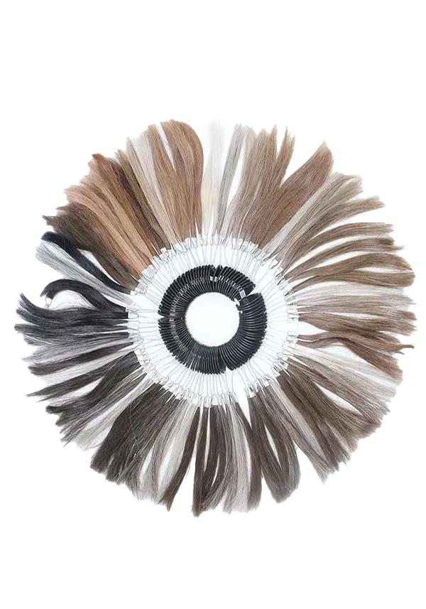 Anillo de color para prótesis capilares y pelucas para hombre de cabello natural personalizado