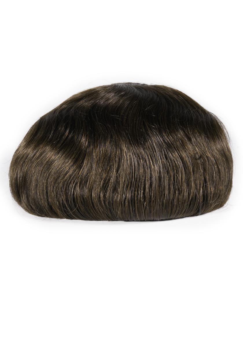 Prótesis capilar y bisoñé de cabello humano tipo remy de encaje alemán