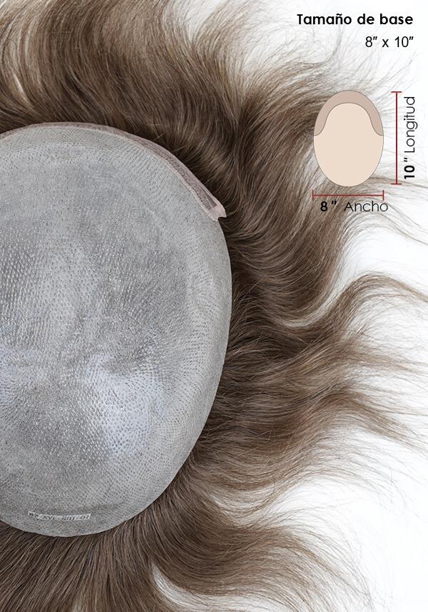 Prótesis Capilar para Hombre de skin delgado y encaje frontal indetectable de fácil colocación