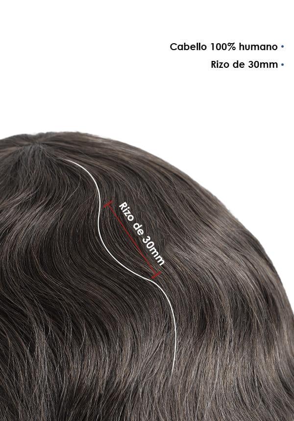 Prótesis Capilar de Skin Super Delgado y Encaje Francés Frontal de cabello 100% real