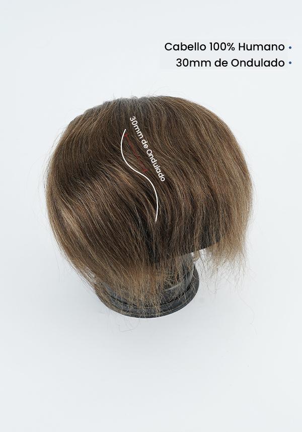 Prótesis capilar frontal para hombre de cabello real y tamaño grande indetectable