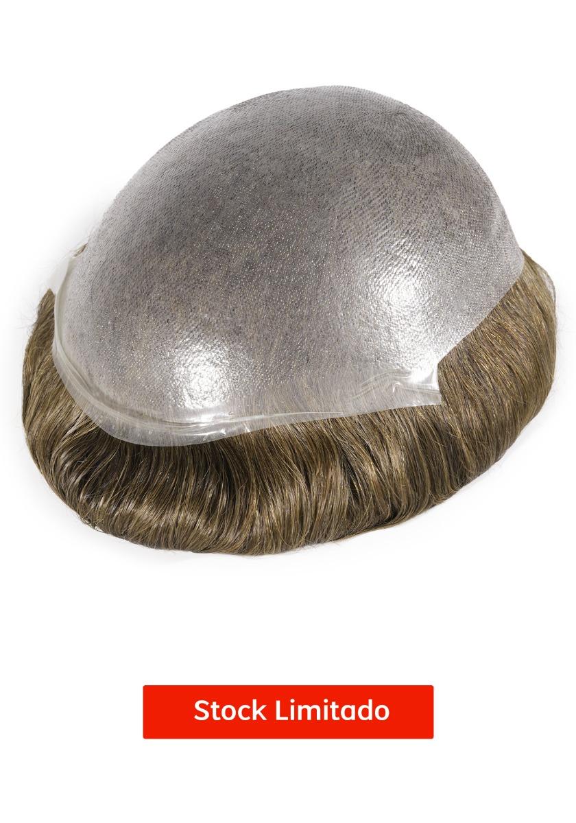 Prótesis capilar de skin para hombre de alta densidad de cabello