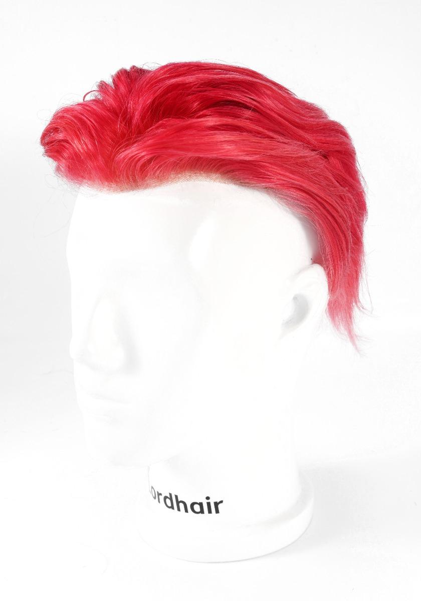 Prótesis capilar de halloween para hombre elaborado a mano con cabello real