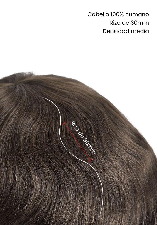 Tupé para hombre de cabello real transpirable y durable en oferta