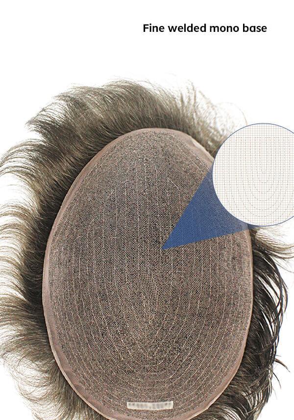 tupé para hombre de monofilamento, durable, transpirable y comoda de usar