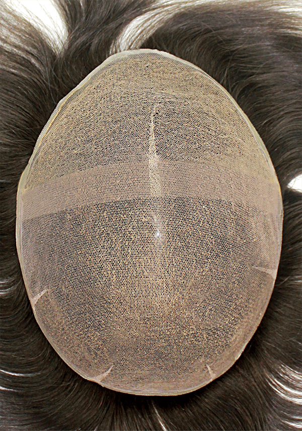 Prótesis Capilar Personalizado de Encaje Francés y Encaje Suizo Frontal. Altamente Transpirablecon cabello 100% Humano