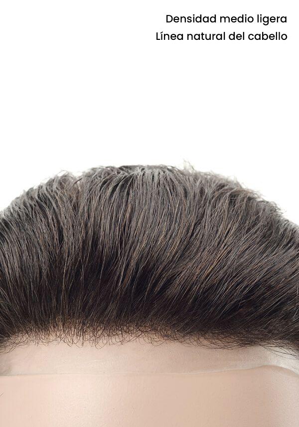 Peluca para Hombre de Skin y encaje frontal y cabello natural