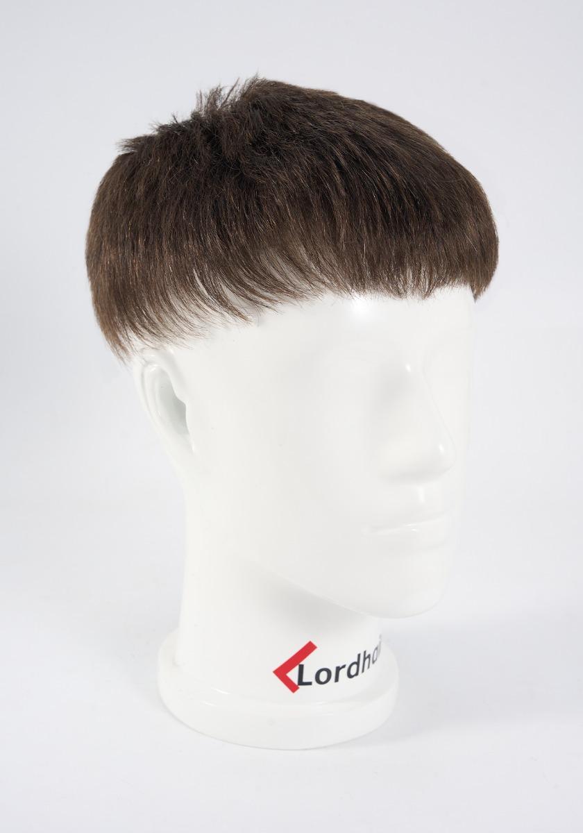 Prótesis Capilar para hombre con cabello corto precortado de cabello real
