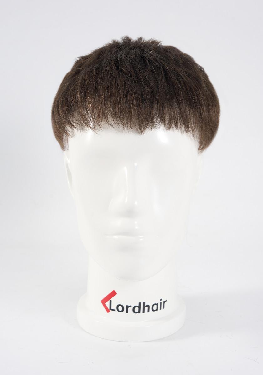 Prótesis Capilar para hombre con cabello corto precortado de cabello real