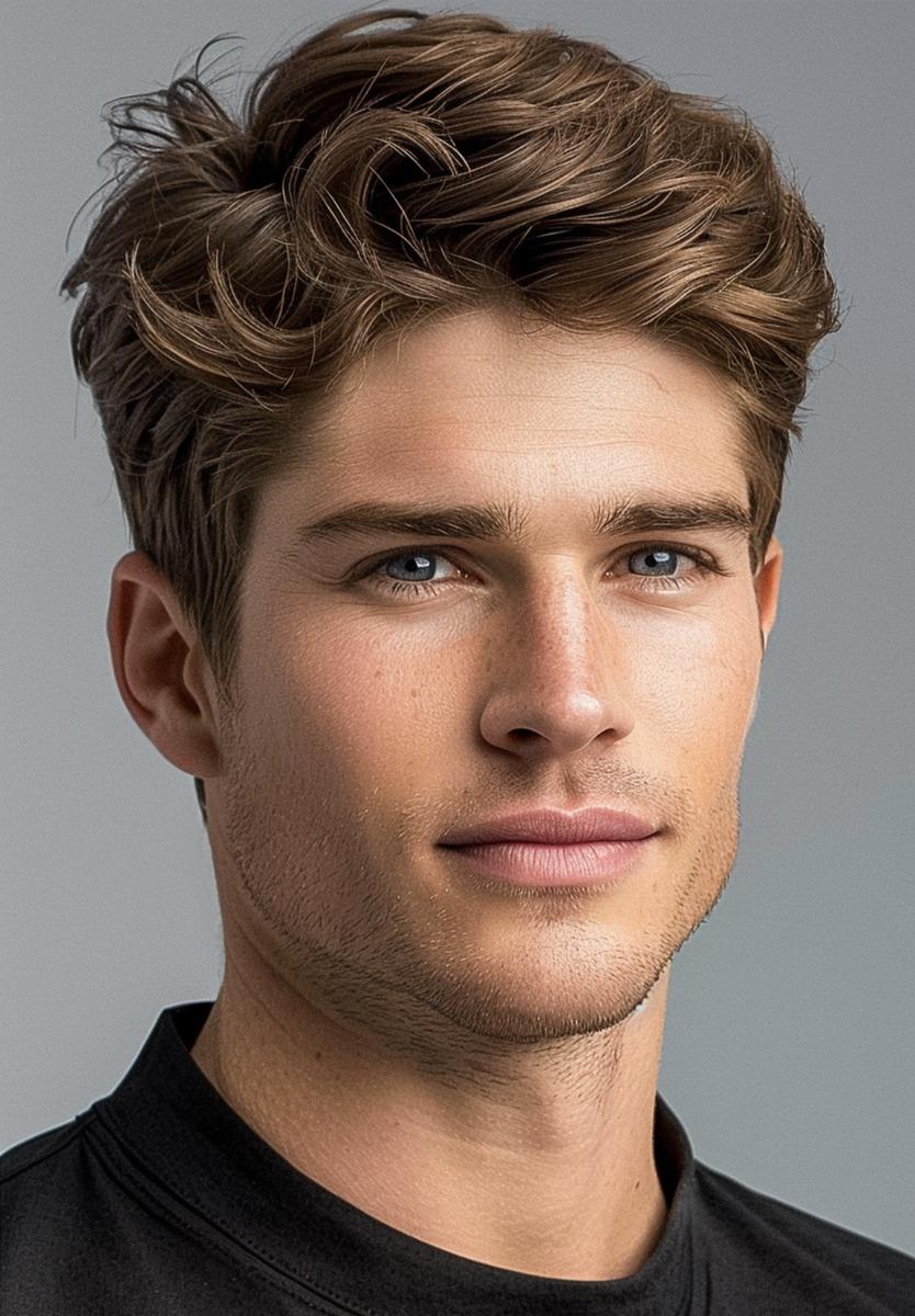 Prótesis Capilar para hombre con cabello pre cortado y estilizado. Realista y con cabello natural