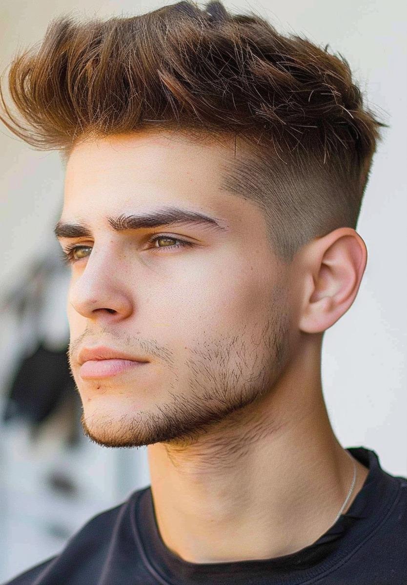 Prótesis capilar para hombre de cabello precortado con cabello natural