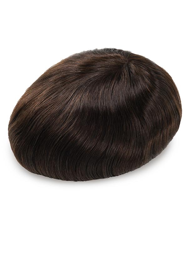 Peluca para hombre de cabello real transpirable y duradero