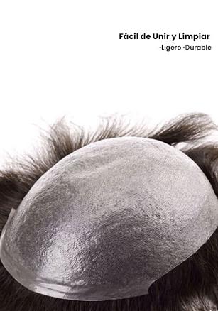 Tupé para hombre Personalizado de Skin y Cabello V-looped de Fácil de Colocación