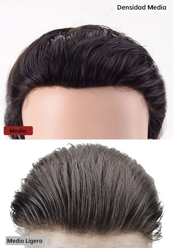 Prótesis Capilar de Encaje y Skin con Densidad de Cabello Media. Transpirable y de Fácil Colocación 