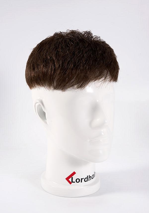 Prótesis capilar para hombre de cabello precortado y estilizado moderno. Elaborado con cabello natural