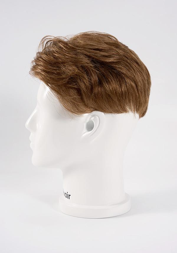 Prótesis Capilar para hombre con cabello pre cortado y estilizado. Realista y con cabello natural