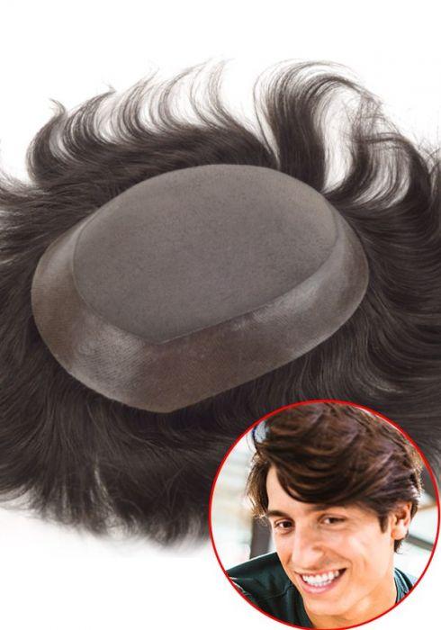 Prótesis capilar para hombre de cabello natural y personalizado. Altamente realista