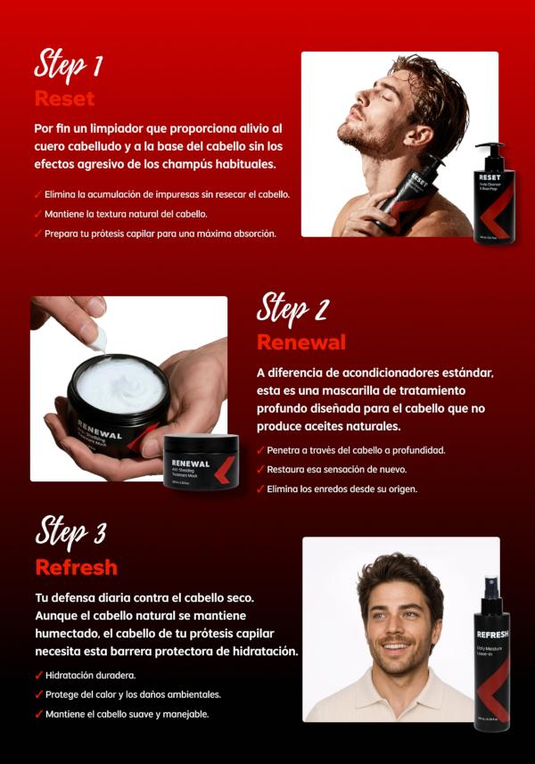 spray hidratante especial para prótesis capilares