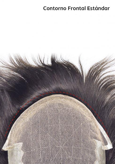 Prótesis Capilar de Encaje y Skin con Densidad de Cabello Media. Transpirable y de Fácil Colocación 