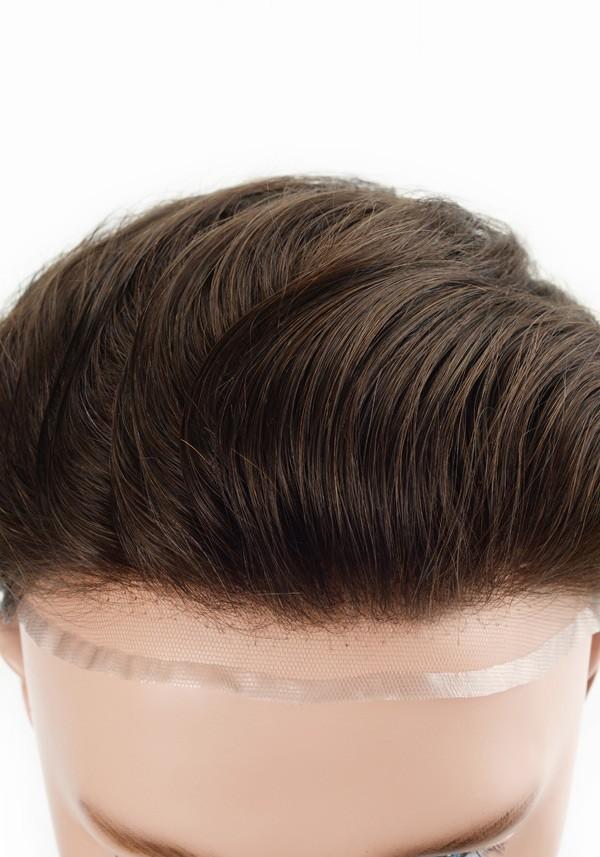 Tupé para Hombre de Skin y encaje frontal con cabello real facil de colocar