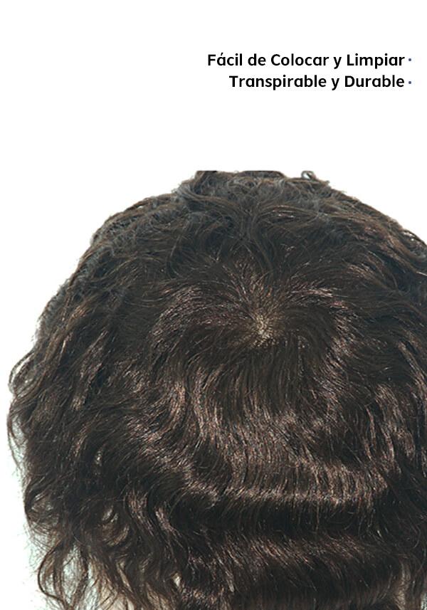 Tupé Personalizado de Monofilamento y Skin con 1/4"  Encaje Frontal. Cabello 100% humano