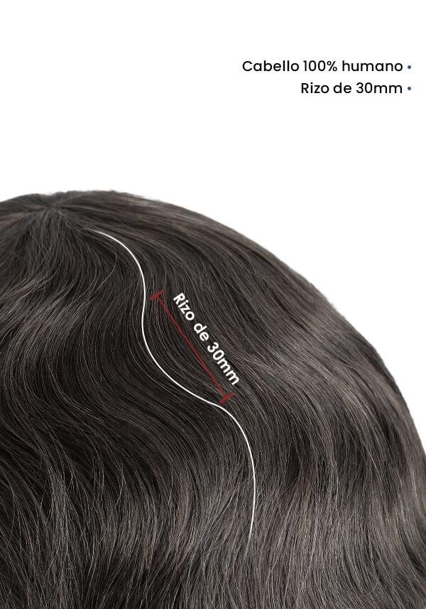 Prótesis Capilar para hombre de skin indetectable con cabello 100% humano