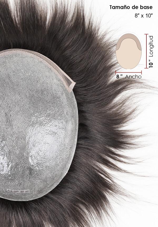 Prótesis Capilar para hombre de skin y frontal de encaje indetectable