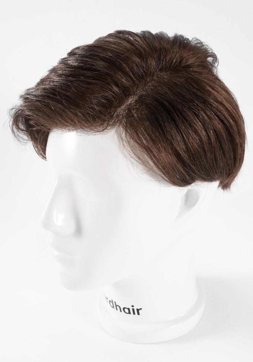 protesis capilar para hombre de skin super delgado con peinado de lado